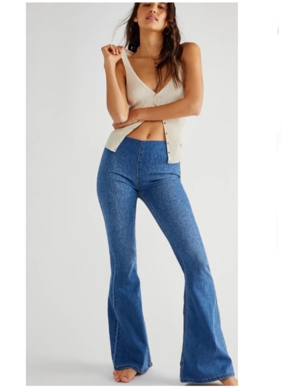 NEW Free People We The Free Penny Pull-On Flare Jeans Sz 30